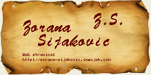 Zorana Šijaković vizit kartica